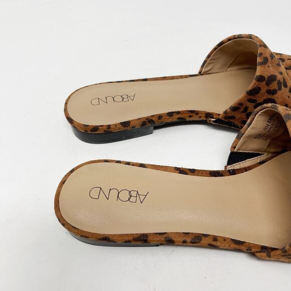 Abound Womens 6 Leopard Print Pointed Toe Slip On Flats Animal Brown Tan Black - Picture 11 of 11